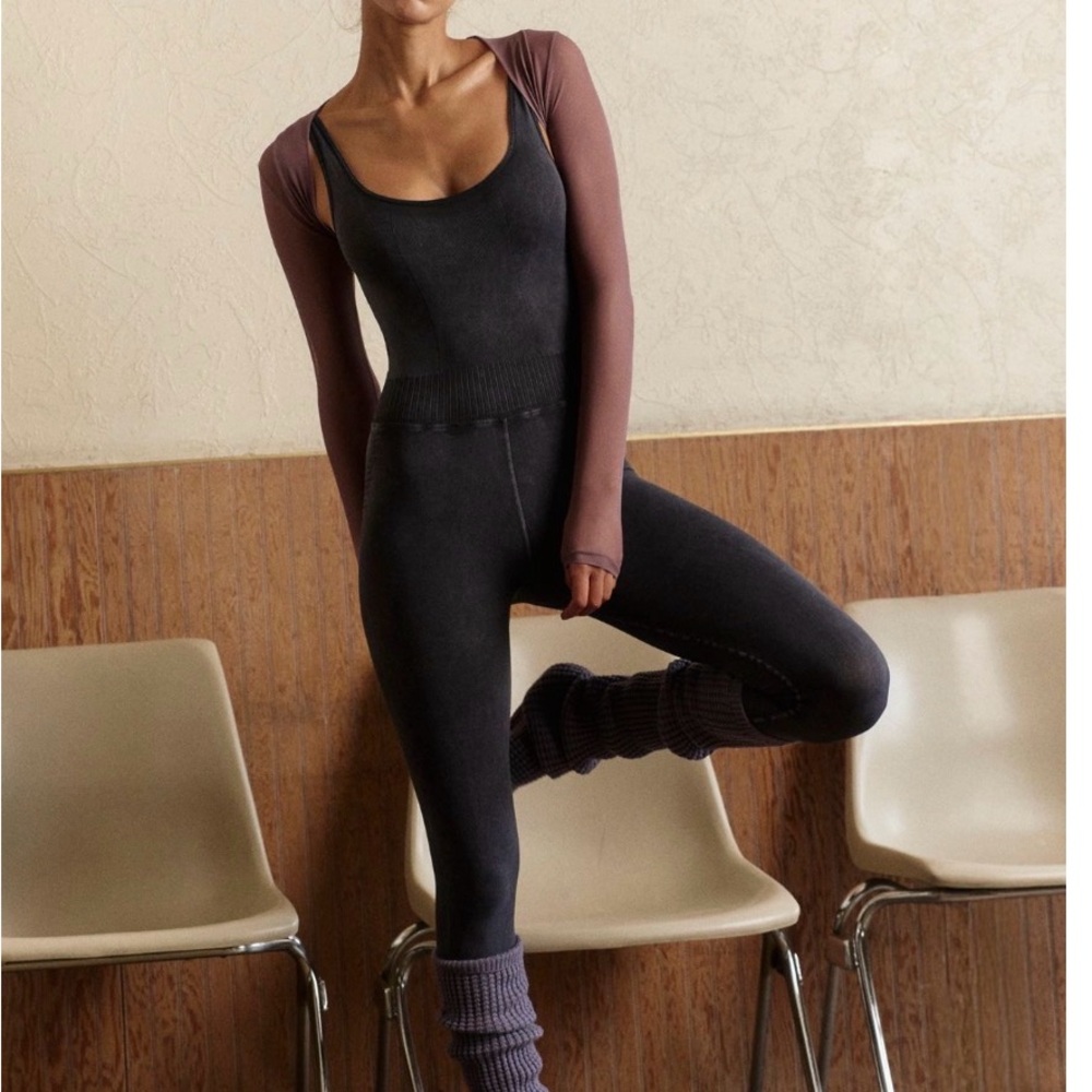 free people movement Good Karma Onesie in washed black - M/L